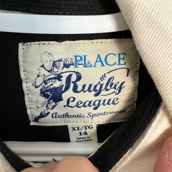 The Children's PLACE Rugby League Boys Short Sleeve Polo Sweatshirt Size XL (14) - Picture 4 of 14